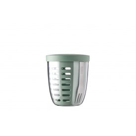 Mepal fruit en veggie pot 600ml - PP - lekvrij - inclusief RVS vorkje