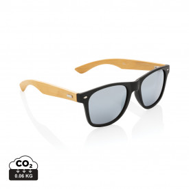 FSC® Bamboo en RCS zonnebril van gerecycled plastic-Zwart