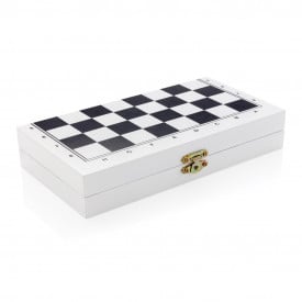 FSC® Deluxe 3-in-1 bordspel - hout - 3 spellen - geschenkverpakking