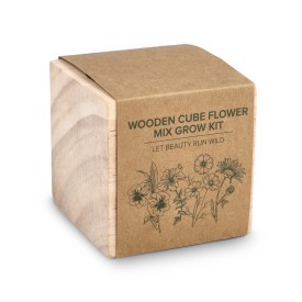FSC Houten Plantenbak Set - Bloemenmix-Natuur