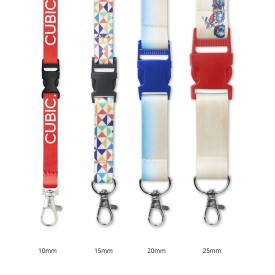 Keycord - polyester - 10 mm - veiligheidssluiting - karabijnhaak