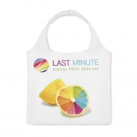 Full colour RPET opvouwbare tas with pocket