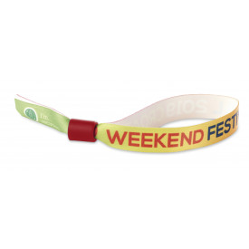 Full colour RPET polsband-Chili rood