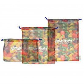 Full colour RPET voedselzak set van 3