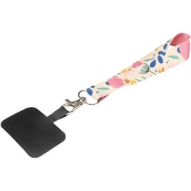 Gaby RPET sublimatie mini lanyard met telefoonhouder