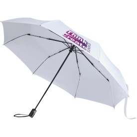 Gale 27" opvouwbare paraplu van RPET met automatische open- en sluitfunctie-Wit