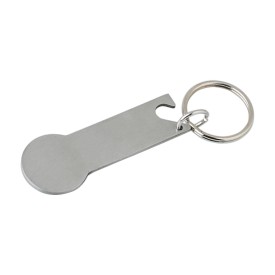 Gavin sleutelhanger - RVS - 6 cm - flesopener - winkelwagenmuntje