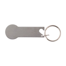 Gavin sleutelhanger - RVS - 6 cm - flesopener - winkelwagenmuntje