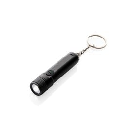 Gear X oplaadbare zaklamp - gerecycled aluminium - 30M bereik - ultra fel - FSC geschenkdoos
