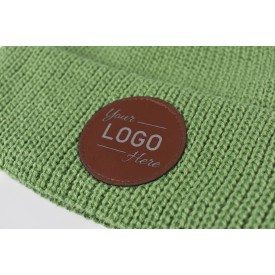 Nilton's gebreide muts - acryl - PU label - met omslag
