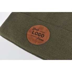 Nilton's gebreide muts - acryl - PU label - met omslag