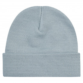 Gebreide muts met PU label-Grijs