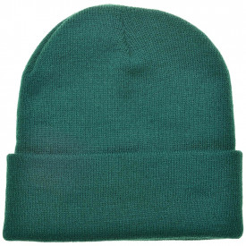 Gebreide muts met PU label-Groen