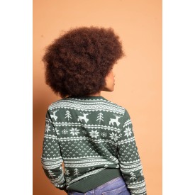 Custom made winter- en kersttrui - katoen - eigen ontwerp ingebreid