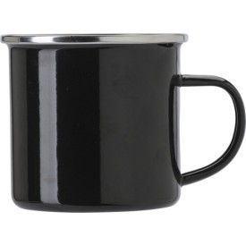 Mok 350ml - metaal - met RVS rand