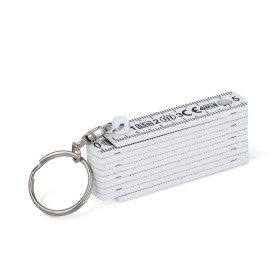 Gekalibreerde duimstok sleutelhanger 0,5m-Wit