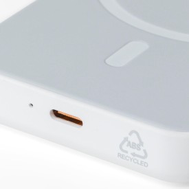 Gerecycled ABS draadloze powerbank Miren