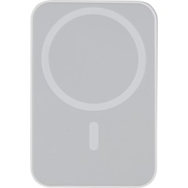 Gerecycled ABS draadloze powerbank Miren-Wit
