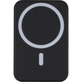 Gerecycled ABS draadloze powerbank Miren-Zwart