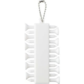 Gerecycled ABS golf tee-set Aveline-Wit
