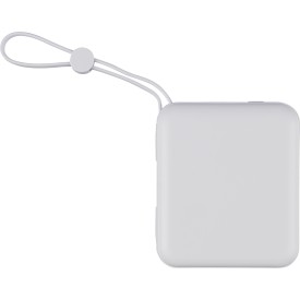 Gerecycled ABS powerbank Jona-Wit