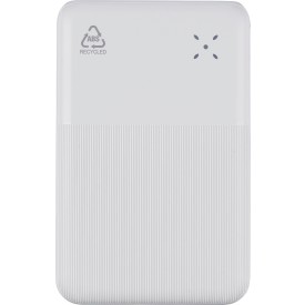 Gerecycled ABS powerbank Rayen-Wit