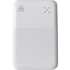 Gerecycled ABS powerbank Tavi-Wit