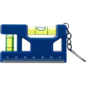 Gerecycled ABS sleutelhanger met waterpas Indira-Kobaltblauw