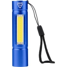 Gerecycled aluminium COB-zaklamp Sami-Kobaltblauw