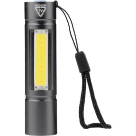 Gerecycled aluminium COB-zaklamp Sami-Zwart