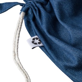 Gerecycled denim trekkoordrugtas Dex