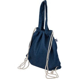 Gerecycled denim trekkoordrugtas Dex