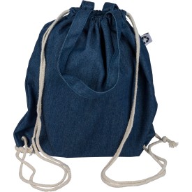 Gerecycled denim trekkoordrugtas Dex