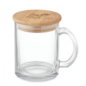 Celestial mok 300ml - glas - bamboe deksel