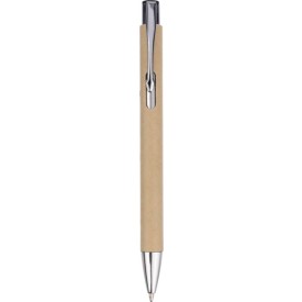 Gerecycled karton balpen Debra-Bruin