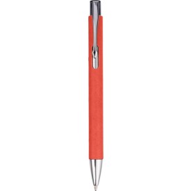 Gerecycled karton balpen Debra-Rood