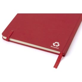 Otto notitieboek - A5 - gerecycled karton - 80 vellen - gelinieerd - elastiek en leeslint