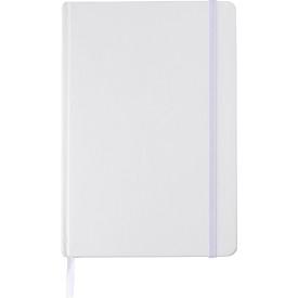 Gerecycled kartonnen notitieboekje (A5) Evangeline-Wit