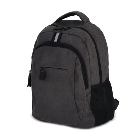 Gerecycled katoenen canvas rugzak Harper-Donker grijs