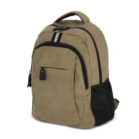 Gerecycled katoenen canvas rugzak Harper-Olijfgroen