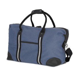 Gerecycled katoenen canvas weekendtas Harper-Donker blauw