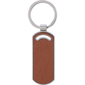 Gerecycled lederen sleutelhanger Jill-Bruin