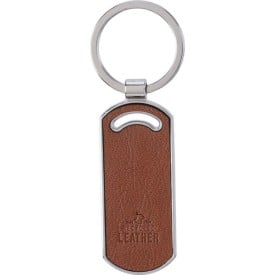 Jill sleutelhanger - gerecycled leer - 6.7 cm - verpakt in kartonnen sleeve