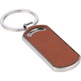 Jill sleutelhanger - gerecycled leer - 6.7 cm - verpakt in kartonnen sleeve