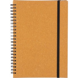 Gerecycled leren notitieboek A5 Egon-Bruin