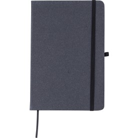 Gerecycled leren notitieboekje (A5) Gianna-Zwart