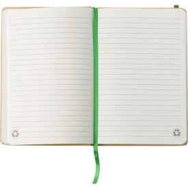 Gianni notitieboek - A5 - gerecycled papier - 80 vellen - gelinieerd - sluitelastiek en lint