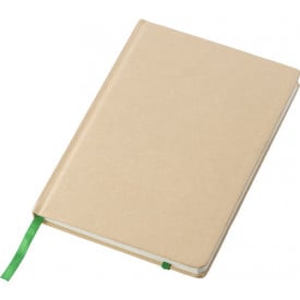 Gianni notitieboek - A5 - gerecycled papier - 80 vellen - gelinieerd - sluitelastiek en lint