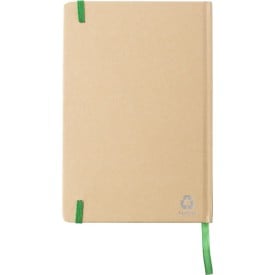 Gianni notitieboek - A5 - gerecycled papier - 80 vellen - gelinieerd - sluitelastiek en lint