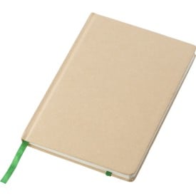 Gianni notitieboek - A5 - gerecycled papier - 80 vellen - gelinieerd - sluitelastiek en lint